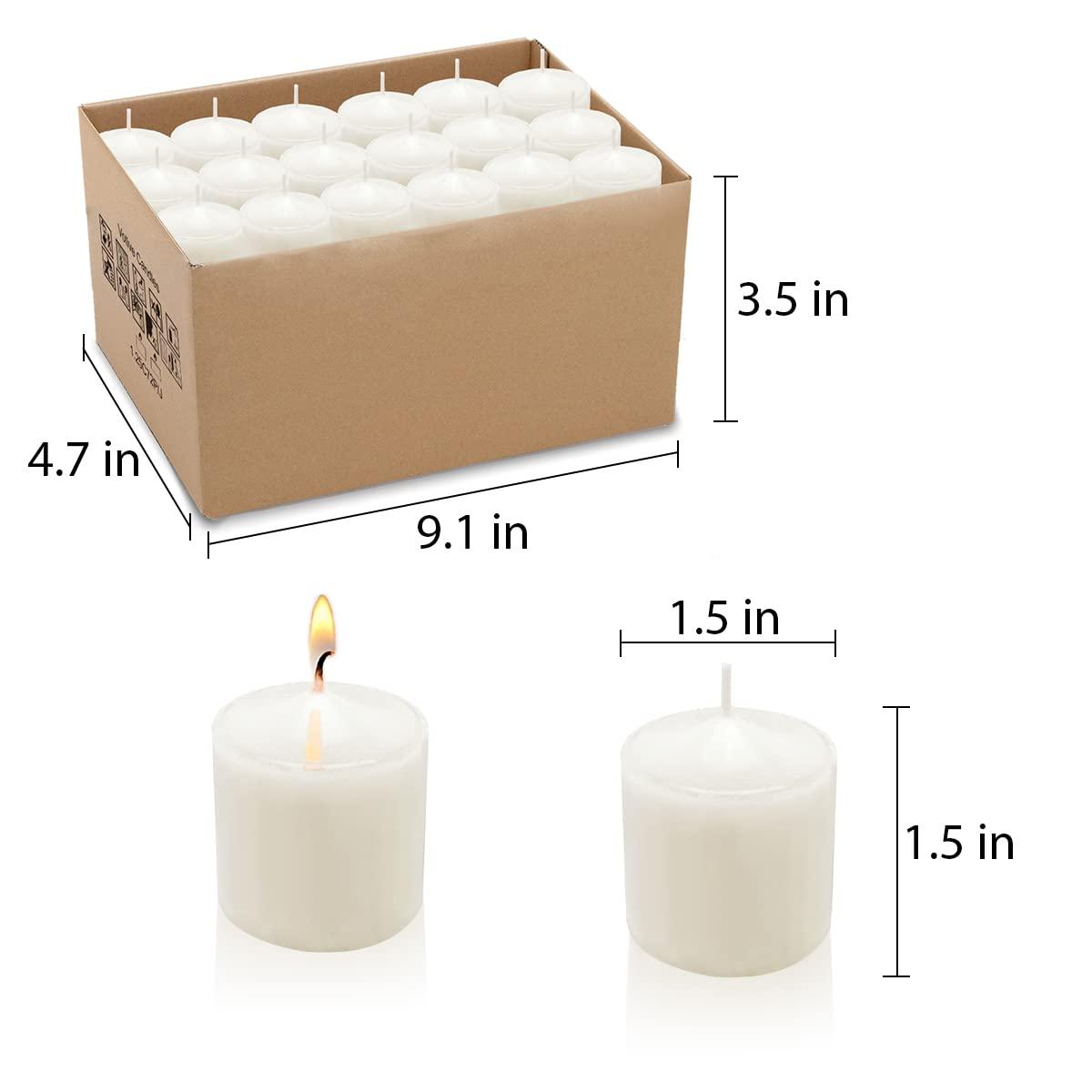 10 Hour White Votive Candles for Weddings Party Spa and Emergency, Set of 36 Unscented Bulk Candles for Restaurants and Home Decoration - Image 6