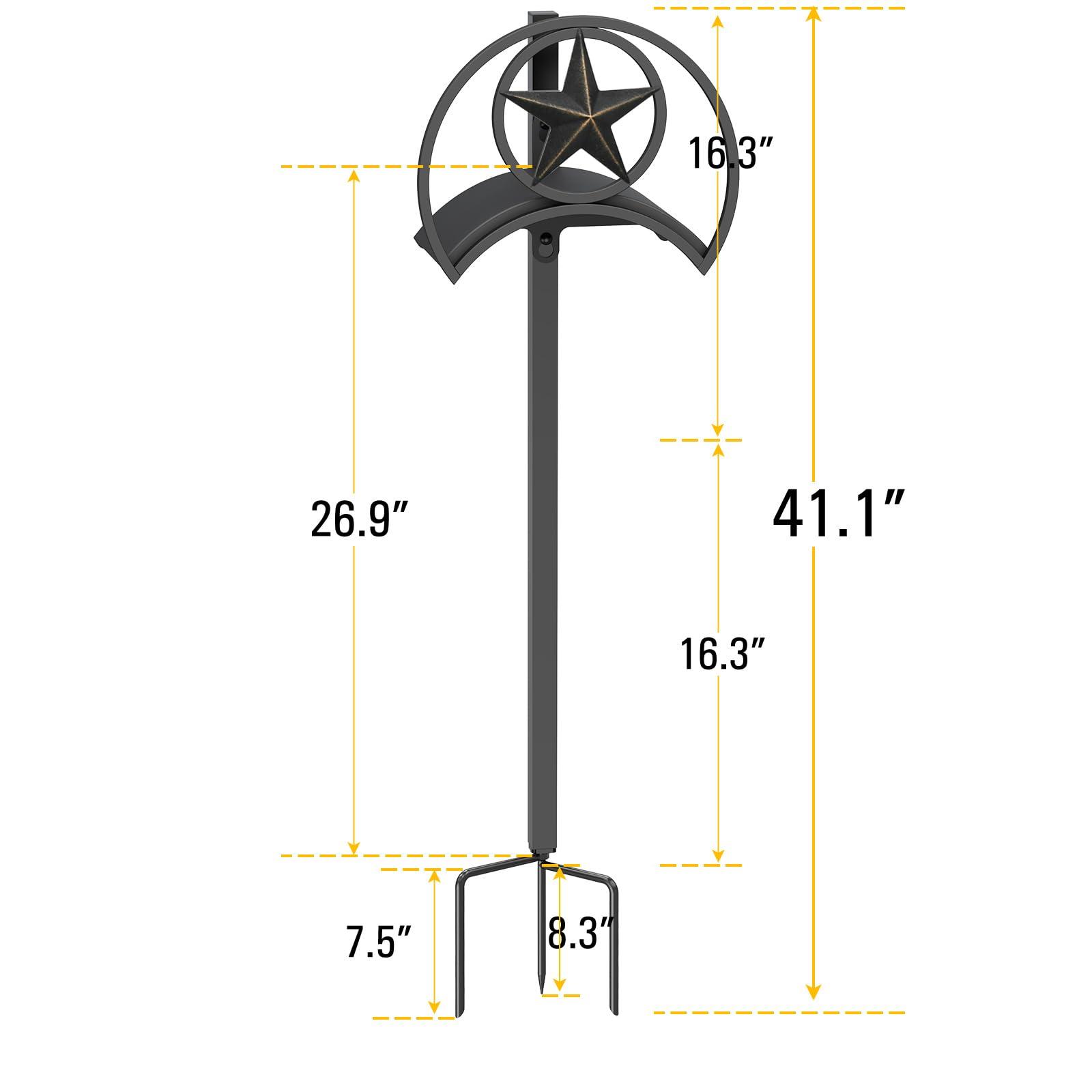 GOFORWILD Garden Hose Holder, Decorative Hose Butler Sturdy Water Hose Rack, Durable Wall Hose Hanger, Hose Reel, Holds 125-Feet of 5/8-Inch Hose, Made of Gauge Steel, 7010 - Image 3
