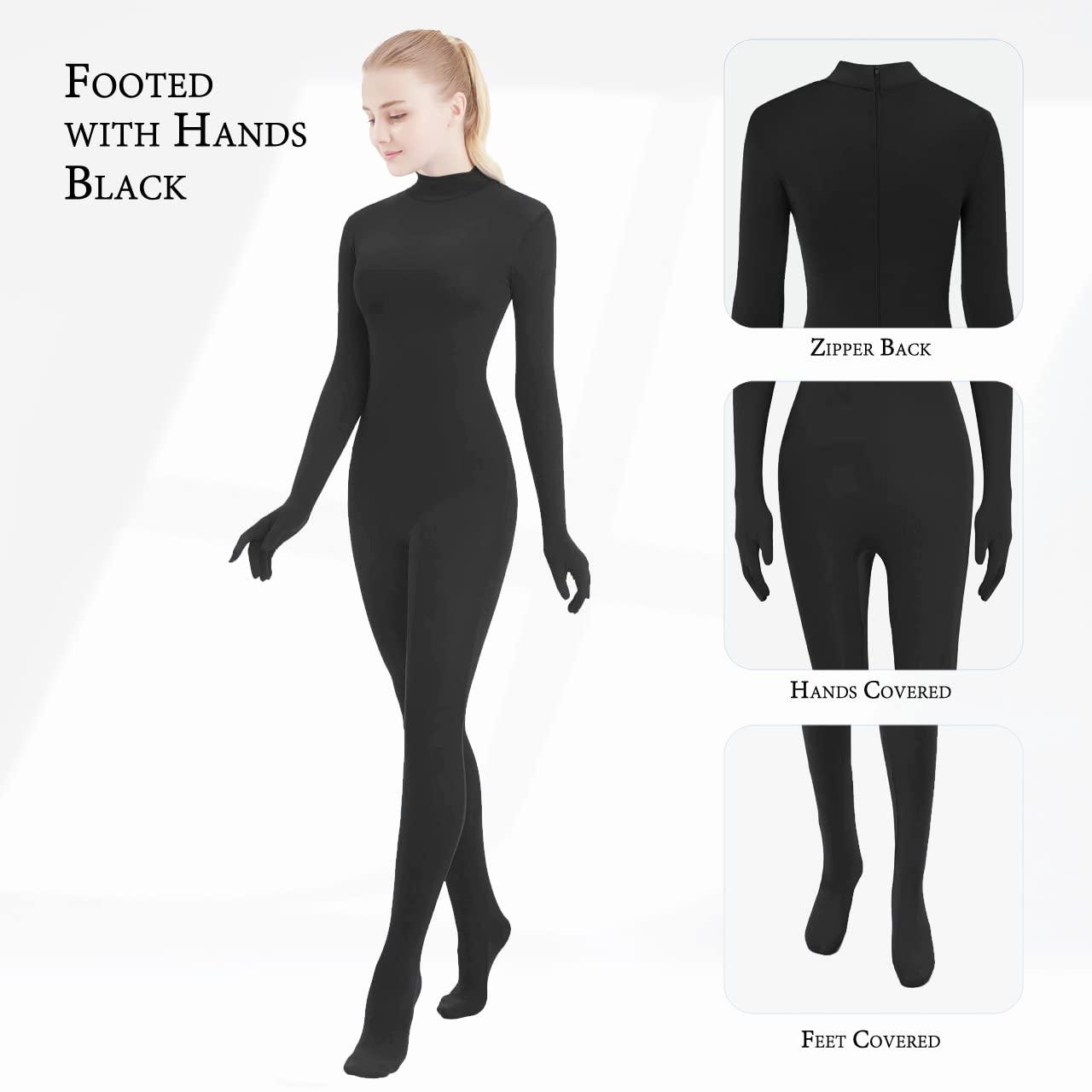 SUPRNOWA Full Body Unitard Turtleneck Spandex Footed/Footless Long Sleeve Unisex - Image 4