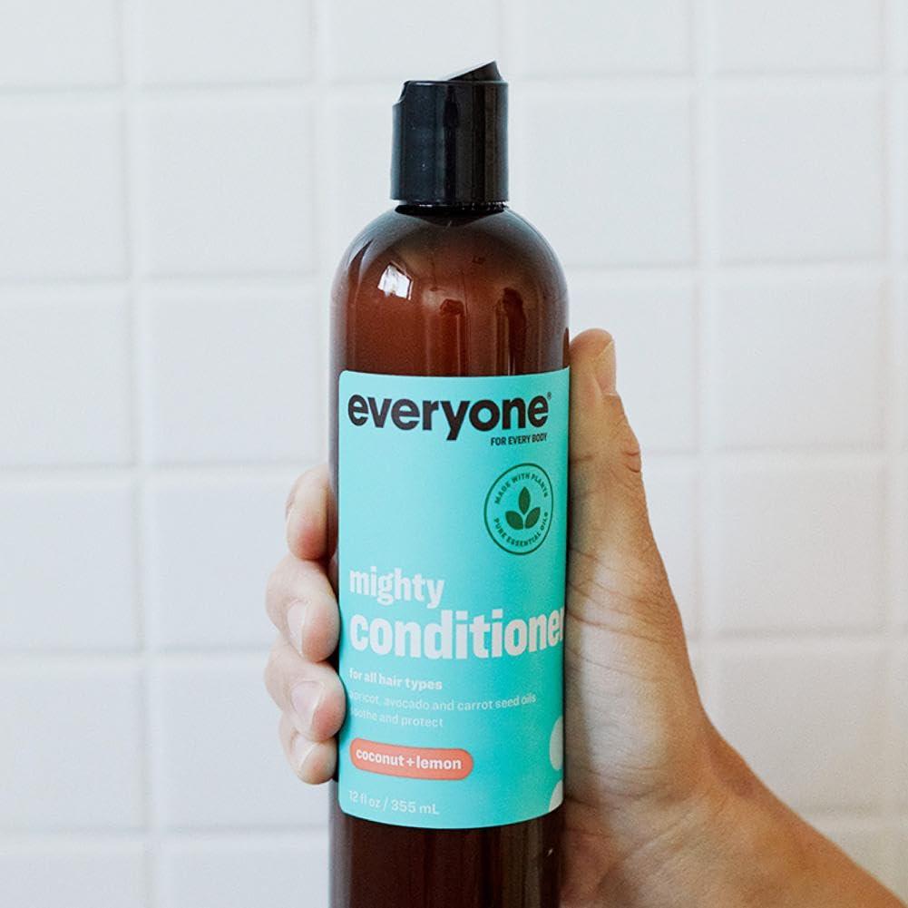 Everyone Hair Care Conditioner - Coconut & Lemon Mighty, 12 fl oz Bottle, Wash & Leave In Hydrating Conditioner, Deep Moisturizing, Sulfate Free & Paraben Free - Image 4