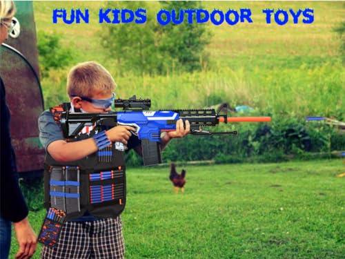 Toy Gun Automatic Sniper Rifle -3 Modes Toy Foam Blasters with Tactical Vest, Bipod, 2 Clips and 150 Darts, Electric Toys for Adults Boys Age 8-12 Gifts for Birthday Xmas - Image 2
