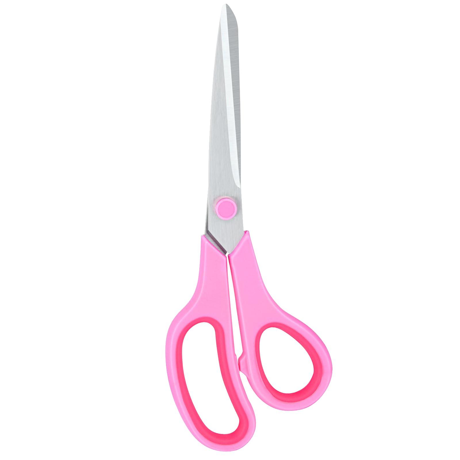 Pink Scissors for Office School Home Craft Fabric Sewing Supplies, 8 Inch (1 Pack) - Image 6