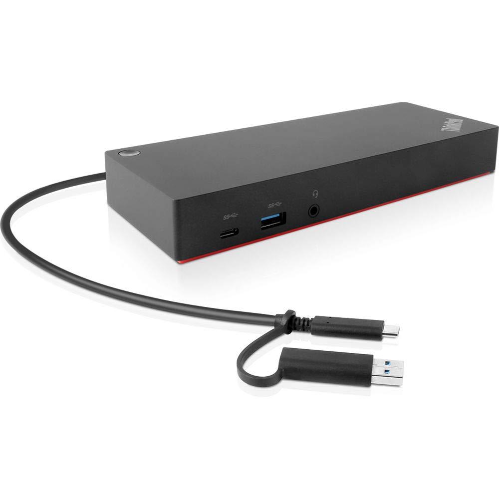 Lenovo ThinkPad Hybrid USB-C Dock US (40AF0135US) with USB Type-A Adapter + ZoomSpeed HDMI Cable (with Ethernet) + Starter Bundle - Image 2