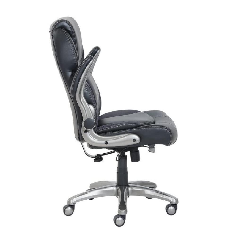 Amazon Basics Ergonomic High-Back Office Chair with Flip-Up Arms and Lumbar Support, 29.5"D x 27.5"W x 44.75"H, Black - Image 4