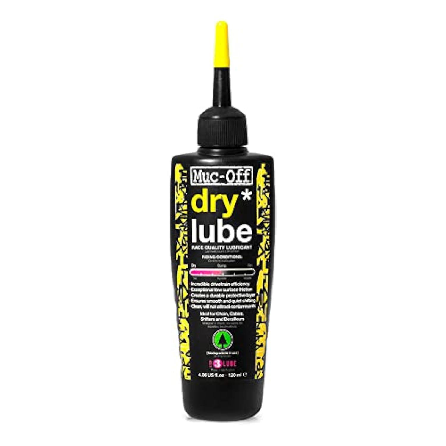 Muc-Off Dry Chain Lube, 4 fl oz - Bike Lube, Bike Chain Oil, Chain Wax for Dry Weather Conditions - Biodegradable Bike Lubricant and Bicycle Chain Oil