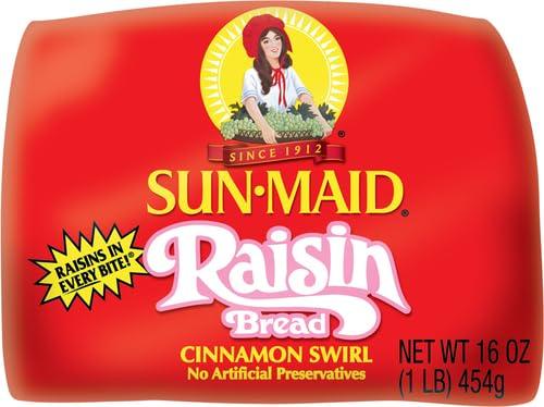 Sun-Maid Cinnamon Swirl Raisin Bread, Cinnamon Raisin Bread, 16 oz Loaf - Image 4
