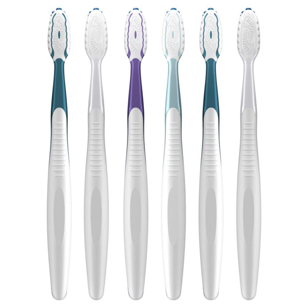Oral-B Pro Health CrossAction All in One Soft Toothbrushes, Deep Plaque Fighter, Rounded Bristles Gentle on Teeth, Tongue and Cheek Cleaner, Gum Stimulators, 6 Count, Tooth Brush Pack - Image 8