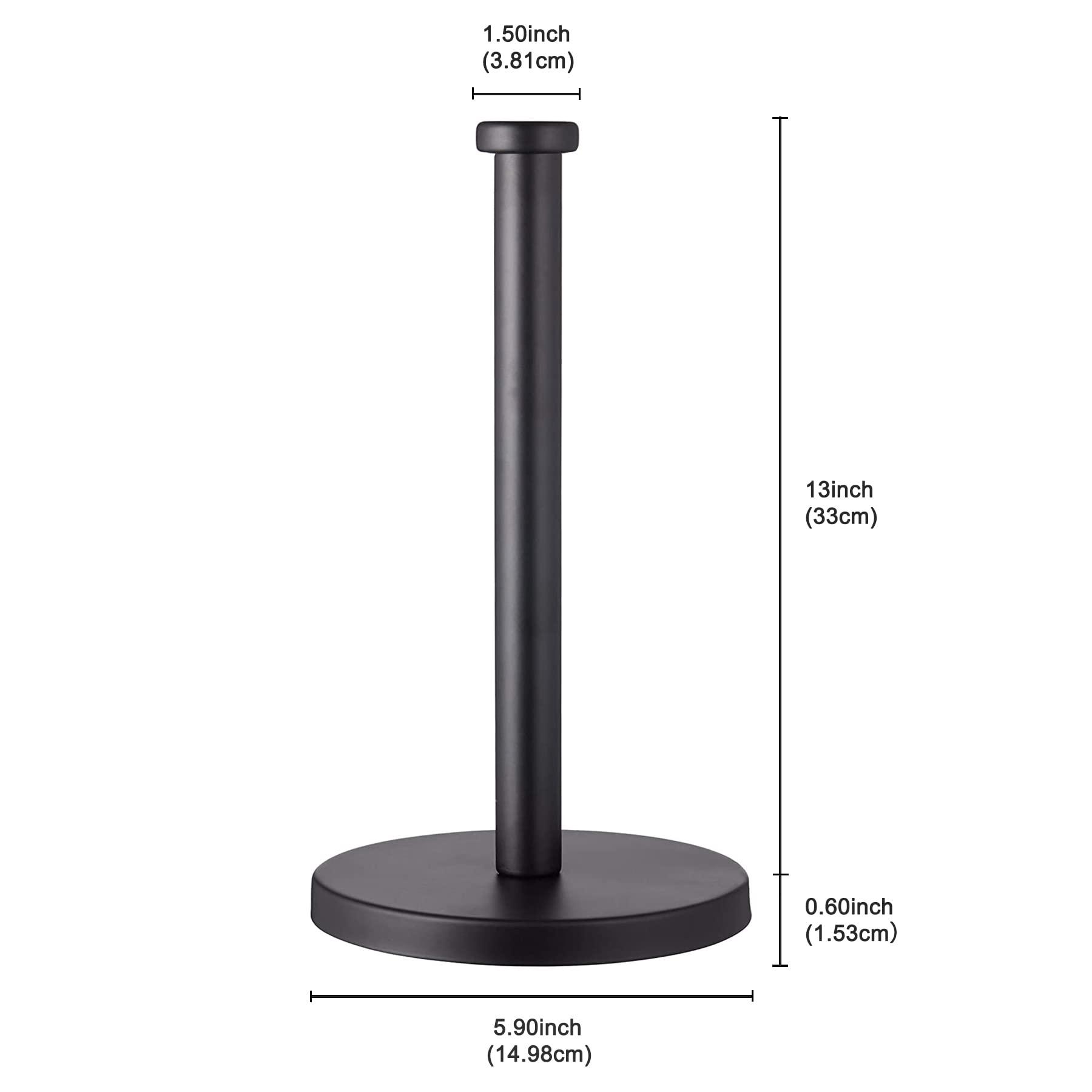 27HZYS Paper Towel Holder, Black, Stainless Steel, Countertop, Kitchen, Bathroom - Image 3