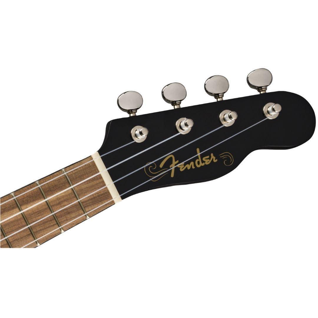 Fender Venice Soprano Ukulele, Black - Image 6