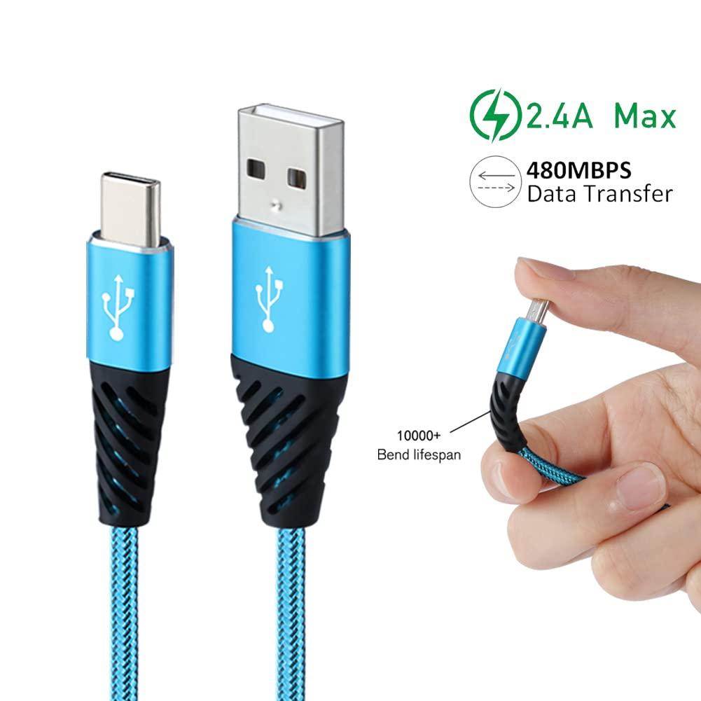 Bynccea Type C Charger Cable 10FT 4-Pack Fast Charging Cord USB A to USB C Cell Phone Charger Nylon Braided Compatible with Samsung Galaxy S10 S9 S8 Note 10 9 Pixel LG V30 - Image 3