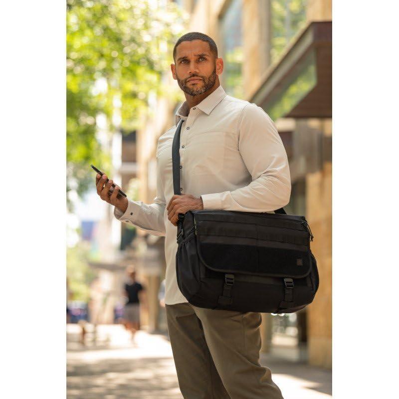 5.11 Tactical Unisex Overwatch Messenger Bag, Shoulder Strap Laptop Carrying Case, 18 Liter Capacity, Style 56648ABR, Black - Image 9
