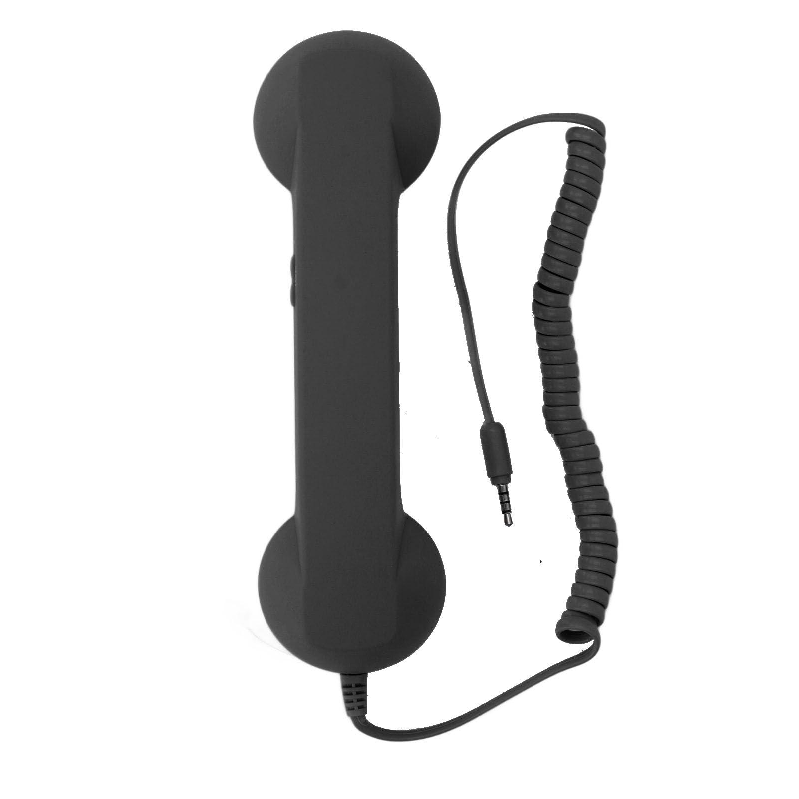 3.5mm Vintage Retro Telephone Handset, Cell Phone Receiver, Radiation Proof Retro Handset, Microphone Speaker for Cellphone Smartphone, Handheld Old Telephone Headset (Black) - Image 7