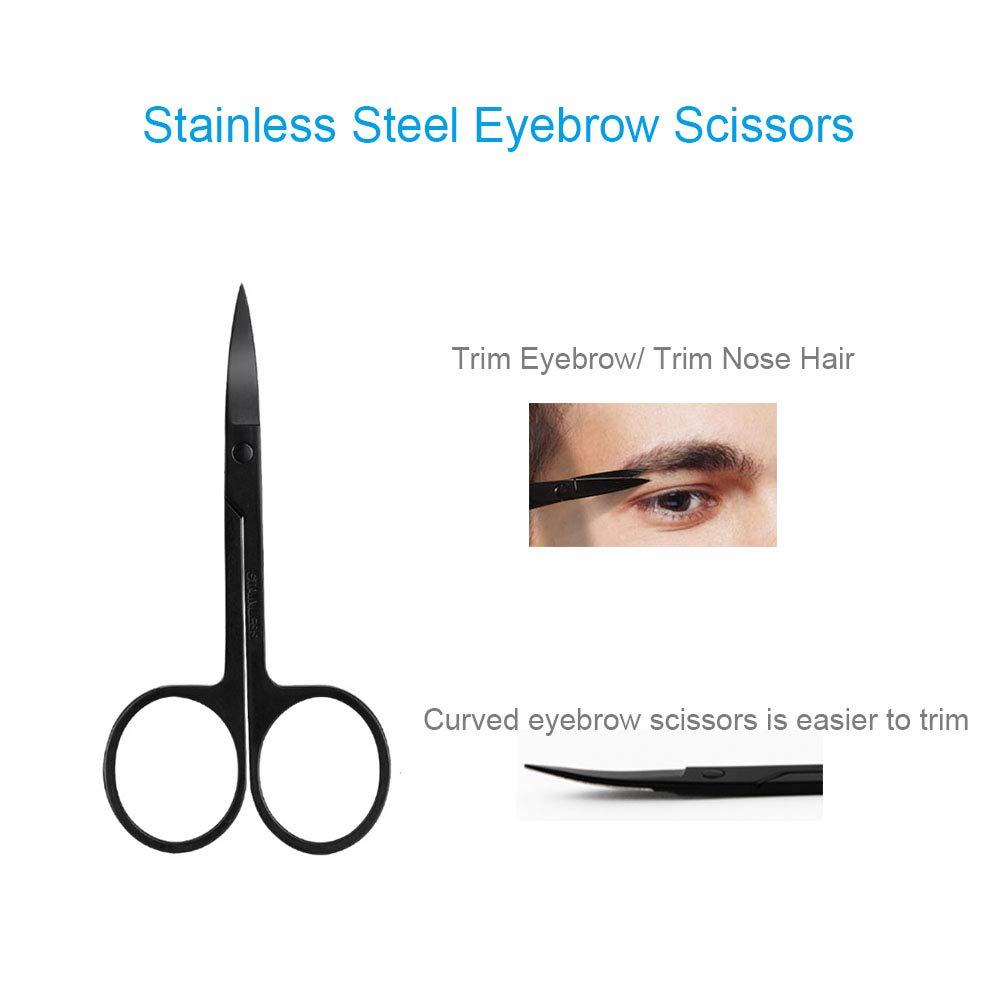 Eyebrow Razor, 5-in-1 Eyebrow Kit, Professional Eyebrow Grooming Set, Eyebrow Trimmer Set for Women and Men, Including Brow Razors Trimmer, Brush, Eyebrow Scissors, Slant Tweezers - Image 4