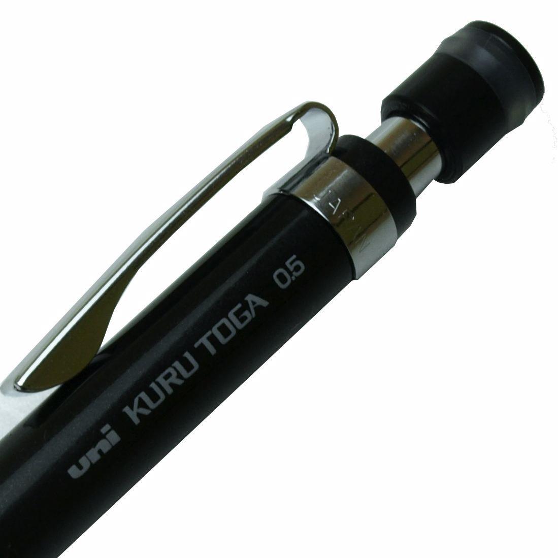 Uni Kuru Toga 0.5 mm High Grade Auto Lead Rotation Mechanical Pencil, Black (M510121P.24) - Image 4