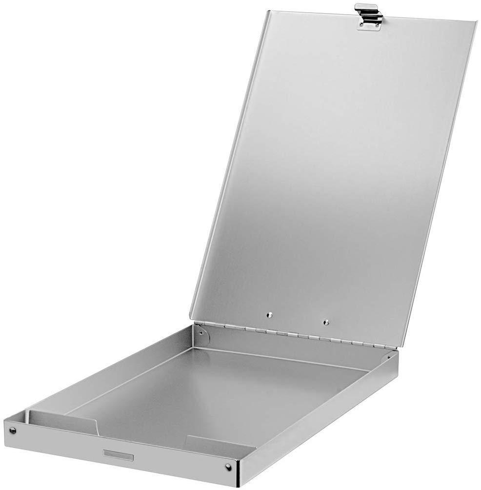 ZCZN Recycled Aluminum Storage Clipboard, Clipboard Box, Form Holder, Suitable for School, Office, Jobsite or Medical Staff, 9.25 x 13.78 Inches, Silver - Image 5
