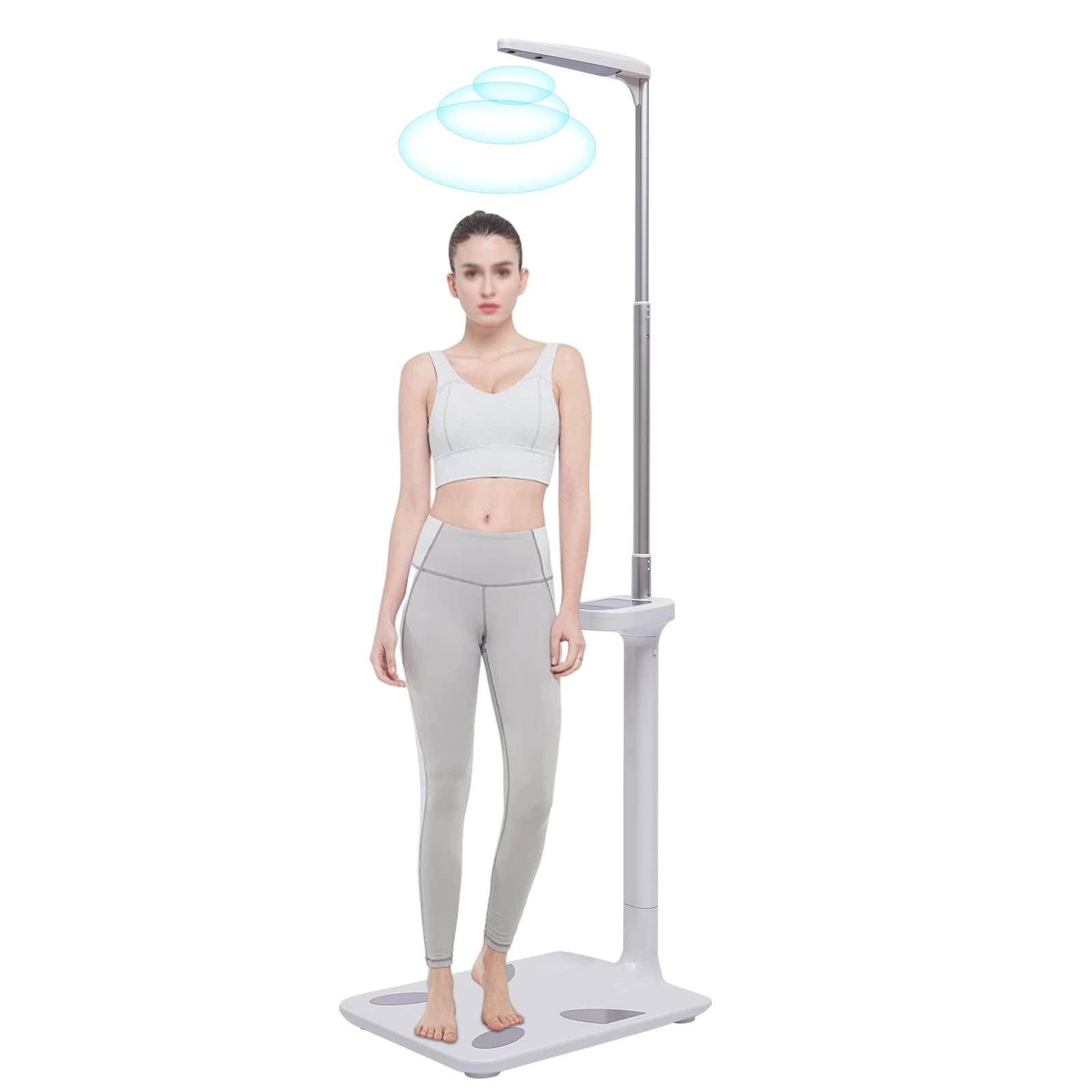 Professional Digital Physicians Scale 440lbs/200kg Capacity Digital Medical Scale for Body Weight and Height Scale Range 80-210CM BMI Body Fat Measurement Device (US Stock)