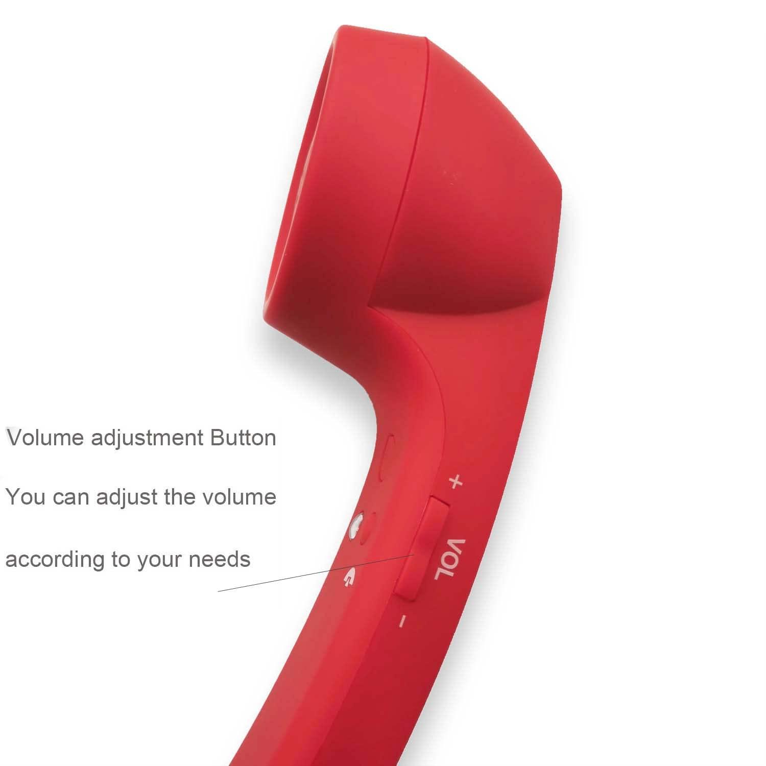 ENJOY-UNIQUE Retro Phone Handset for Cell Phone, Wireless Bluetooth Retro Telephone Handset Mic Headphones Comfort Retro Cell Phone Handset Mic Speaker Phone Call Receiver - Image 4