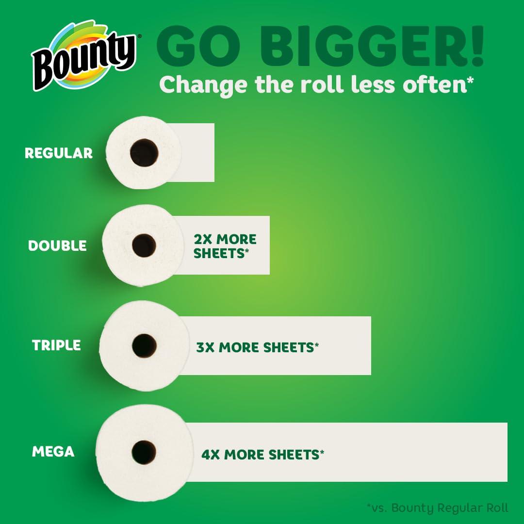 Bounty Select-A-Size Paper Towels, White, 8 Triple Rolls = 24 Regular Rolls - Image 7