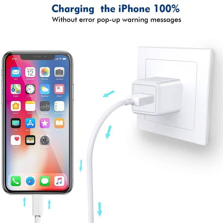 (Apple MFi Certified) iPhone charger 10ft,2Pack 10Foot Long Fast Charging Lightning Cord Cable 2Pack USB Wall Charger Travel Plug Adapter Box for iPhone 14/13/12 Mini/11 Pro Max/10/XS/XR/X/8/7/SE,iPad - Image 4