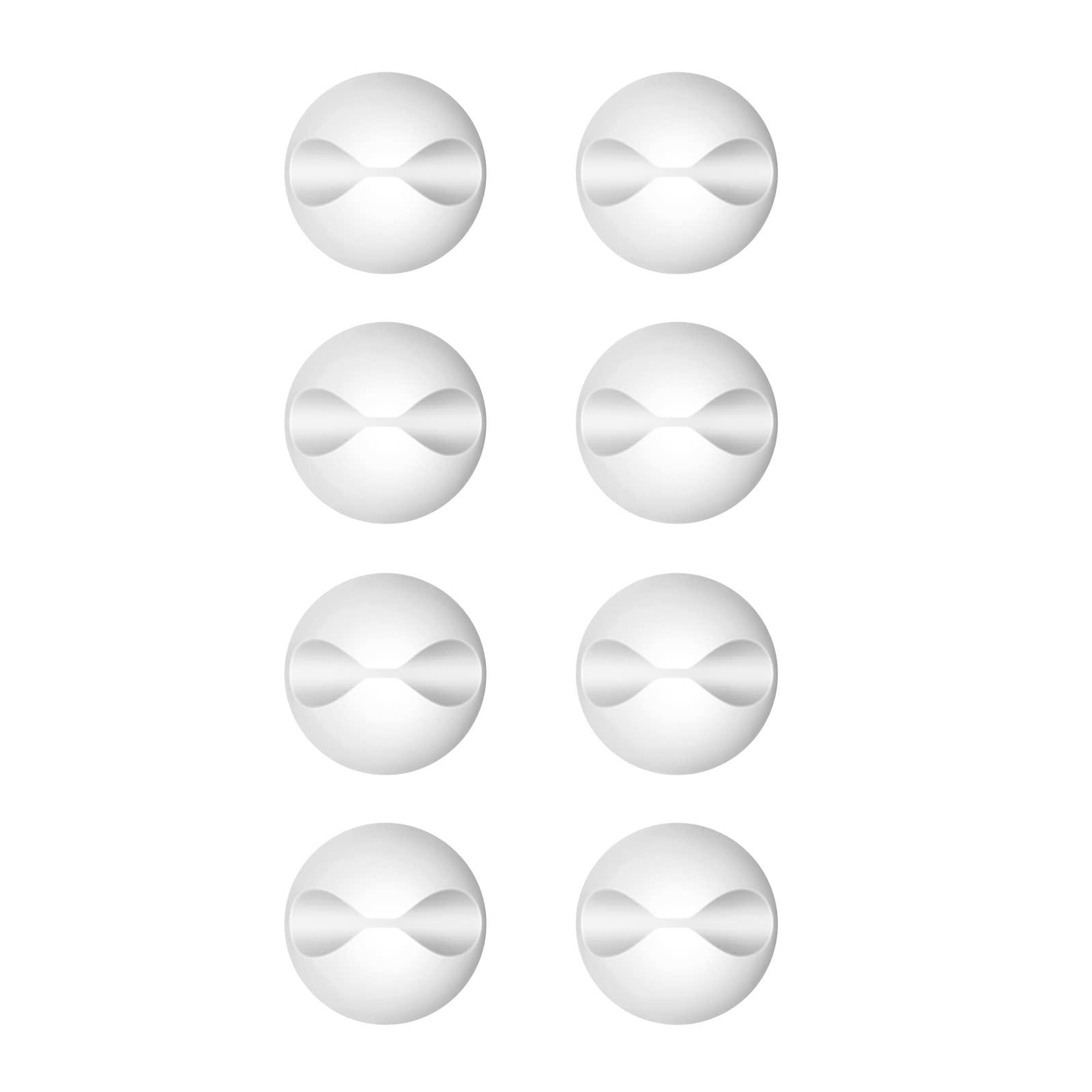 CHEFBEE 8 Pack Adhesive Cable Clips, Cable Cord Holder Organizer Management System for Desk, Wire Clips for All Your Computer, Electrical, Charging or Mouse Cord, White