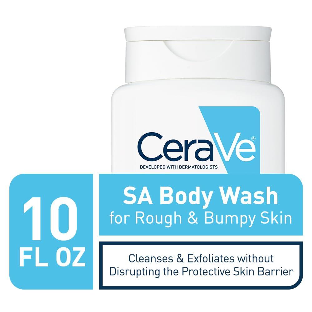 CeraVe Body Wash with Salicylic Acid, Fragrance Free Body Wash to Exfoliate Rough and Bumpy Skin, Allergy Tested, 10 Ounce - Image 2