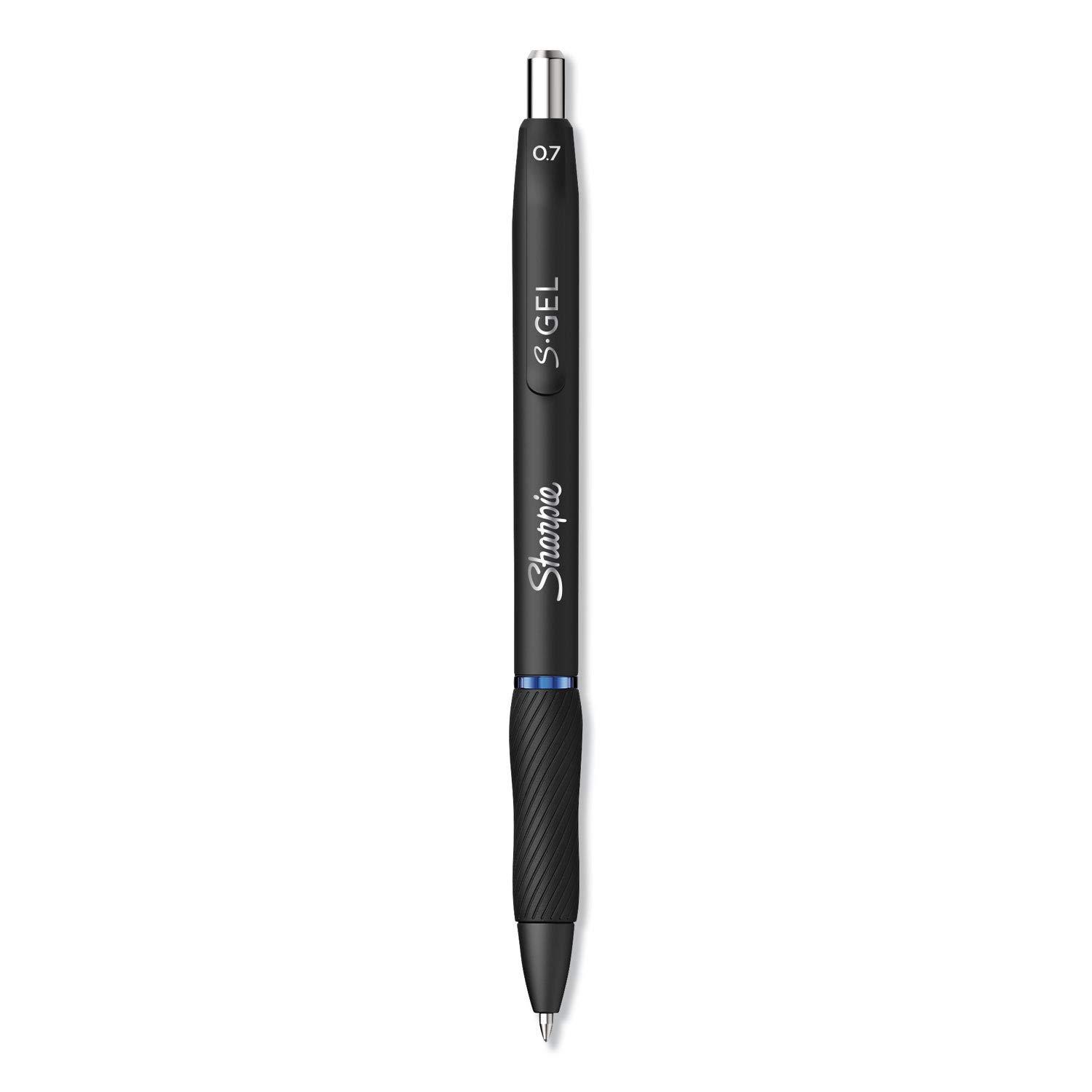 Sharpie S-Gel Pens, Medium Point (0.7mm), Blue Ink, 12 Count - Ideal for Writing, Journaling, Drawing, Coloring, Note-Taking, College Supplies