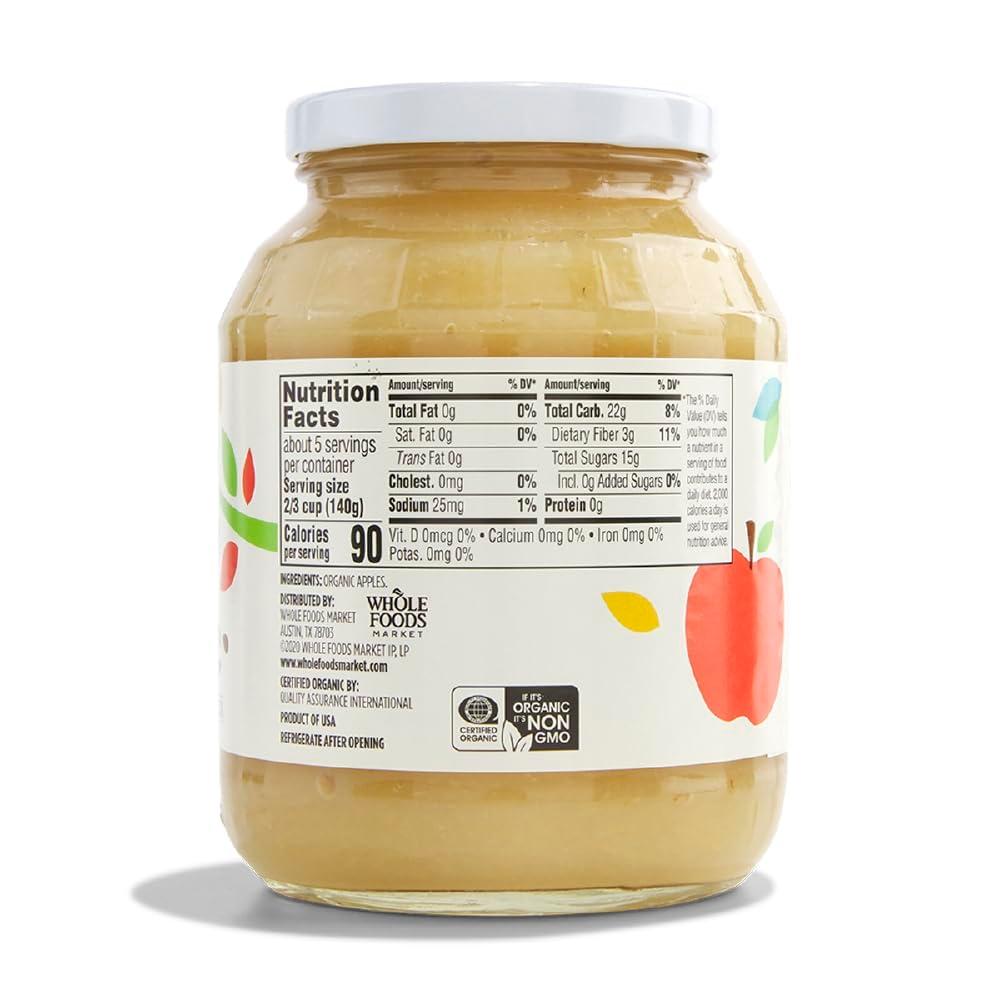 365 by Whole Foods Market, Organic Unsweetened Apple Sauce, 24 Ounce - Image 2