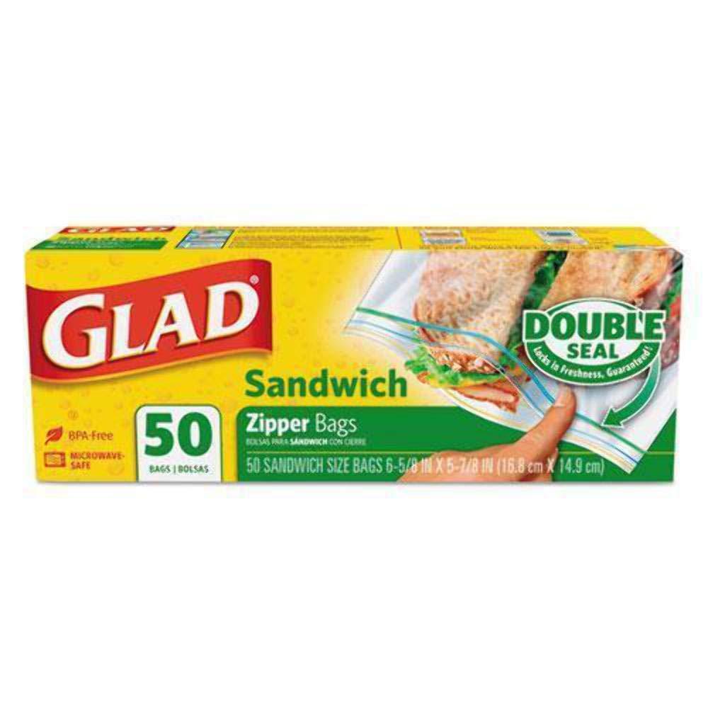 Glad Zipper Bags, Sandwich 50 bags - Image 5