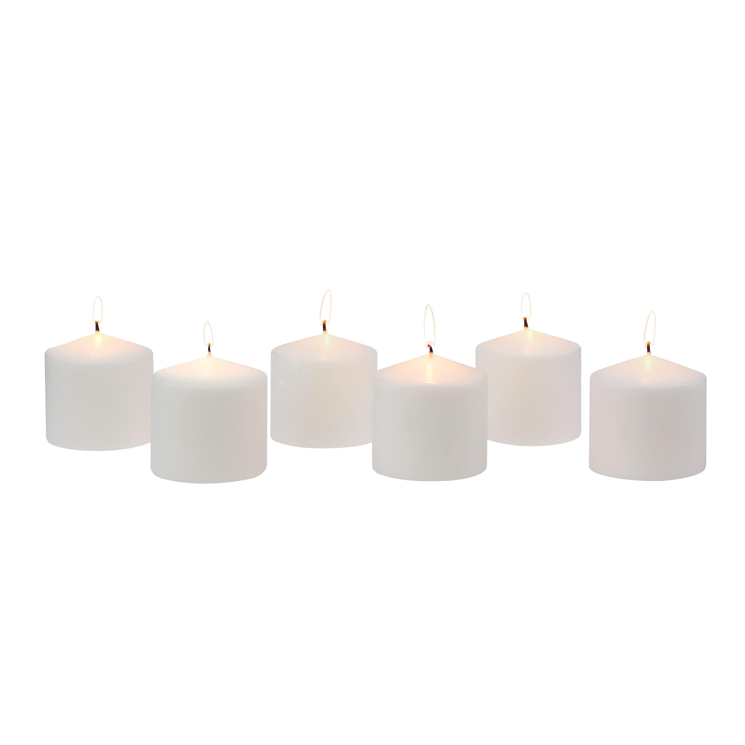 Stonebriar Unscented White Tall Pillar Candles, 18 Hour Burning Candle Pillars, Perfect for Decor, Weddings, Emergencies 3" X 3", 6 count - Image 4