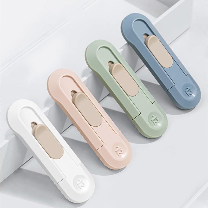 4pcs Utility Knife Box Cutters, Retractable Letter Opener, Sharp Cartons Cardboard Cutter Razor Knife for Christmas, Smooth Mechanism Perfect for Office and Home Use - Image 2
