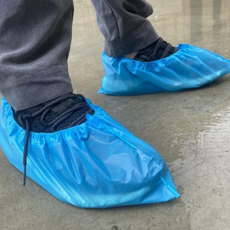 Shoe Cover Disposable Non-slip,Waterproof,Dustproof,CPE Booties Shoes Protectors Coverings,Fits up to US Men's 11 & Women's 13,Durable Booties Boot Covers for Indoors - 200(100Pairs) - Image 2