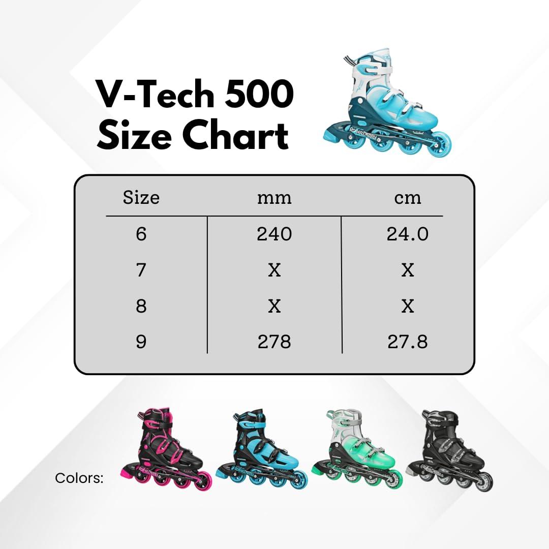 Roller Derby V-Tech 500 Adjustable Performance Inline Skates for Men, Women, Kids, Teens - Image 6