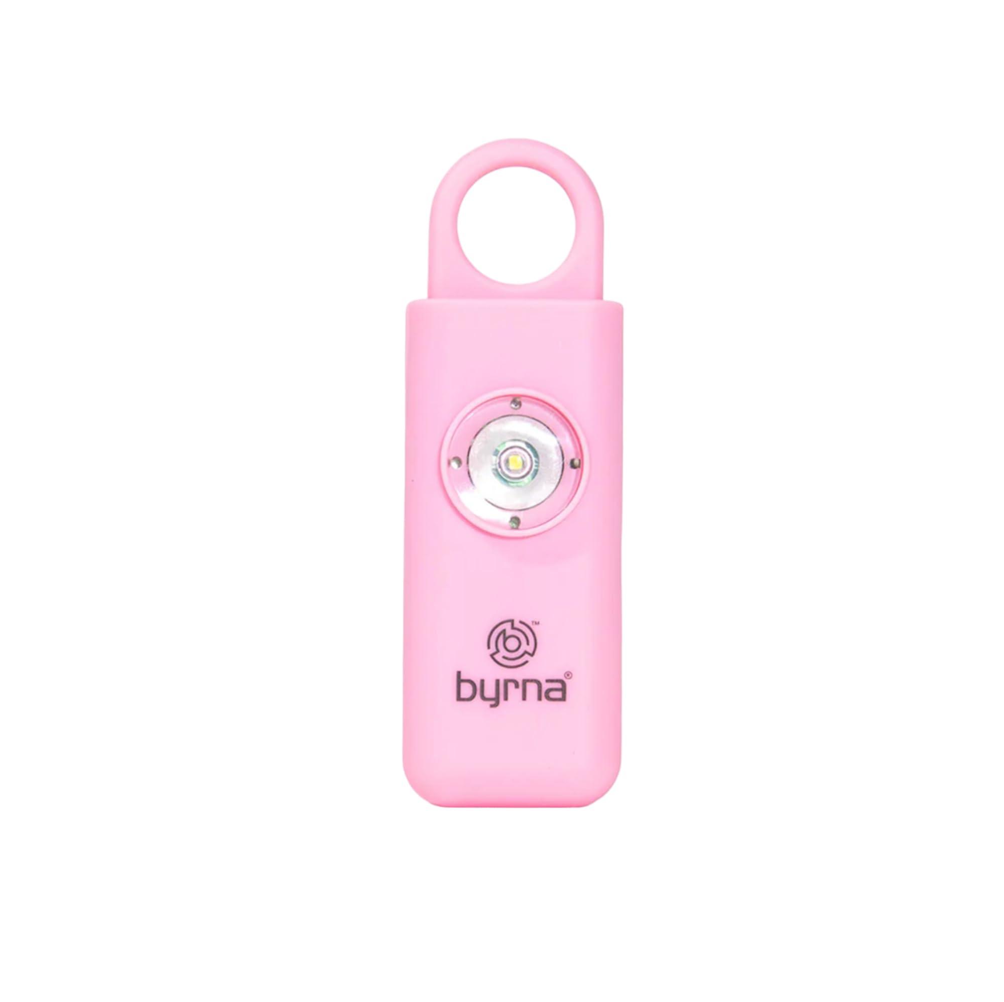 Byrna Banshee Personal Safety Alarm - 130db Loud Military Grade Self Defense Emergency Keychain Siren Device with LED Strobe Alert Light for Women, Men, Children, Elderly, Hikers and Runners (Pink)