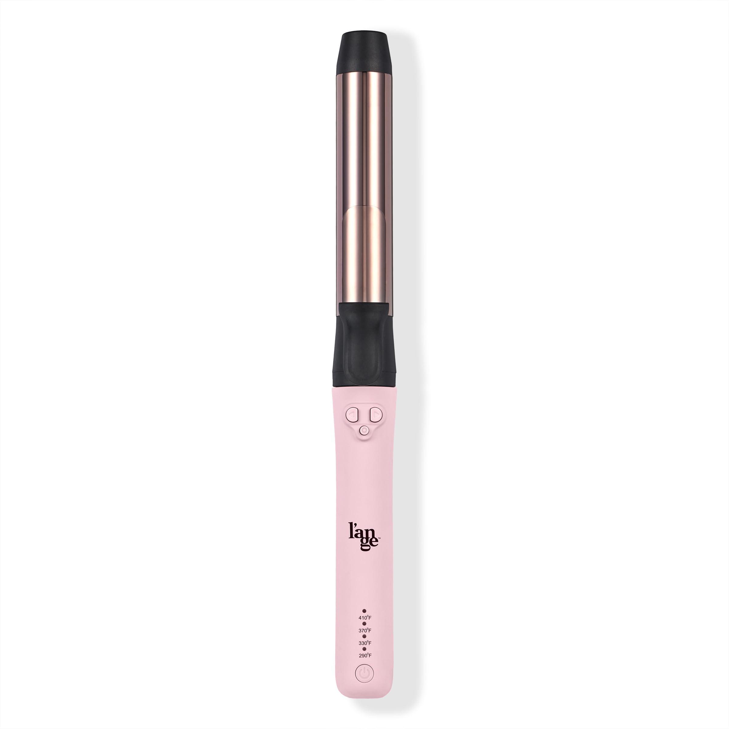 L'ANGE HAIR Le Pirouette 32MM Titanium Rotating Curling Iron | 1.25 Inch Self-Rotating Hair Curler | Adjustable Heat (290°F-410°F) | Mini Clamp | 360° Swivel Cord | Dual Voltage | Travel-Ready | Blush - Image 1