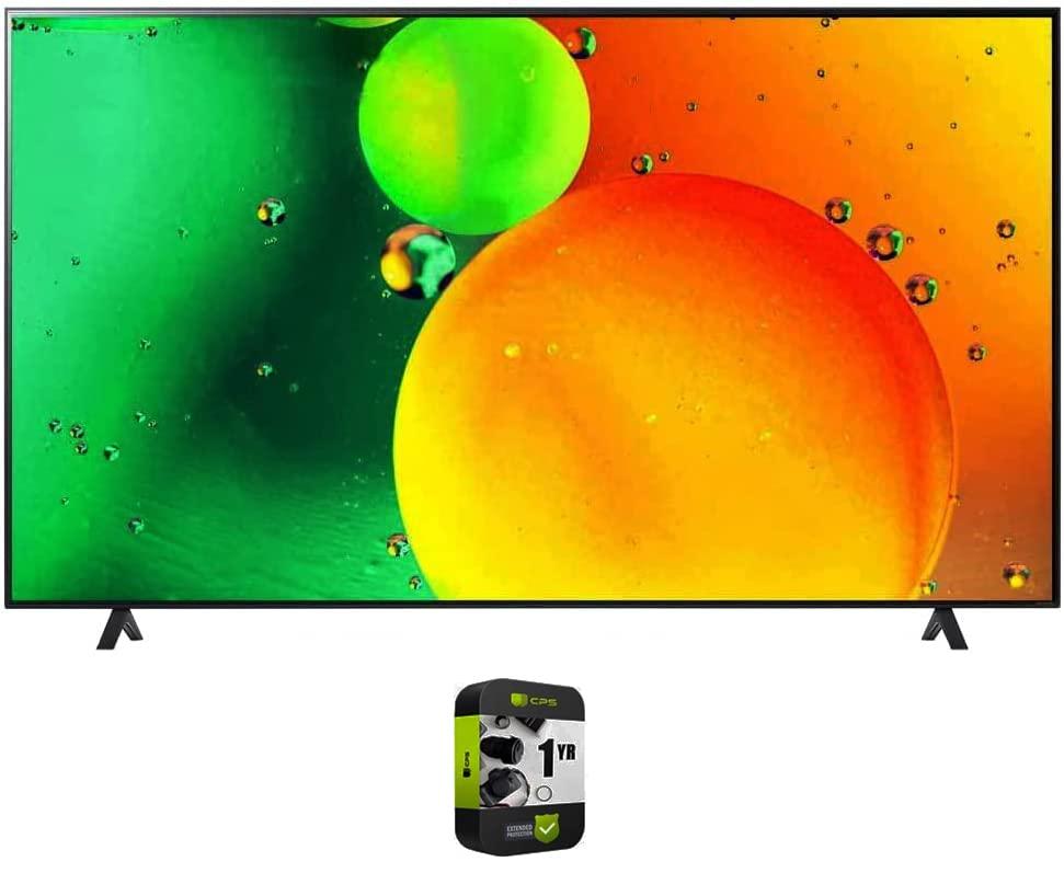 LG 55NANO75UQA 55 Inch HDR 4K UHD Smart NanoCell LED TV Bundle with 1 YR CPS Enhanced Protection Pack