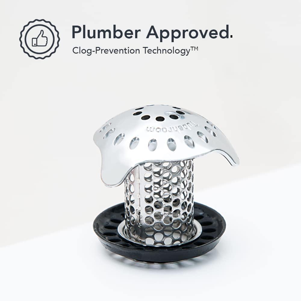 TubShroom Ultra Revolutionary Bath Tub Drain Protector Hair Catcher/Strainer/Snare, Stainless Steel, Stainless Combo - Image 11