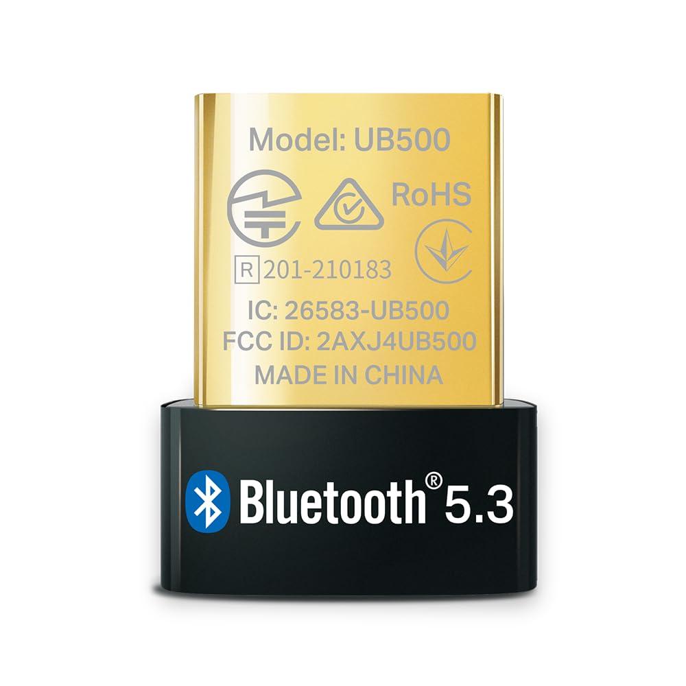 TP-Link USB Bluetooth Adapter for PC, Bluetooth 5.0/5.3 Dongle Receiver, Plug and Play, Nano Design, EDR & BLE, Supports Windows 11/10/8.1/7 for Desktop, Laptop, PS5/PS4/Xbox Controller (UB500)