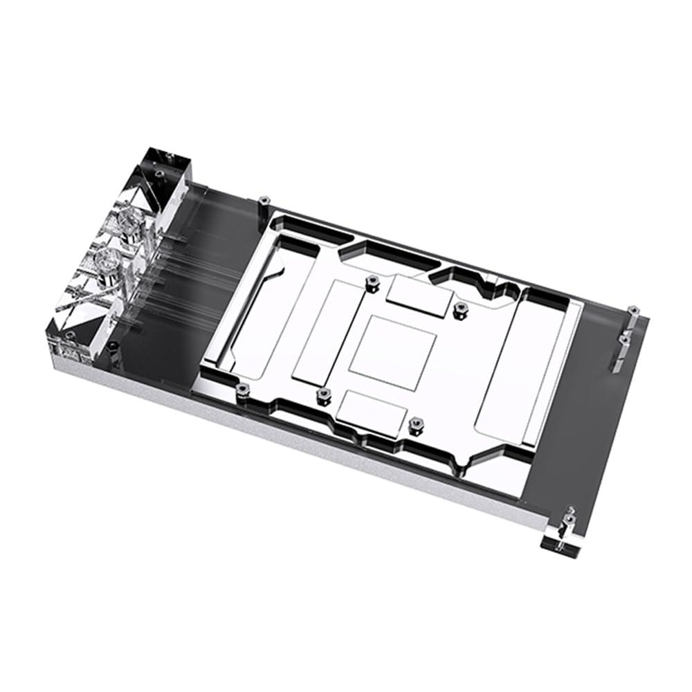 GPU Waterblock Water Cooling Block Use for ASUS ROG RTX 5090 5090TI Graphics Card/PC Copper Cooler Radiator RGB Aura 5V RBW/with Metal Backplate (for ASUS Prime RTX 5080 O16G) - Image 3