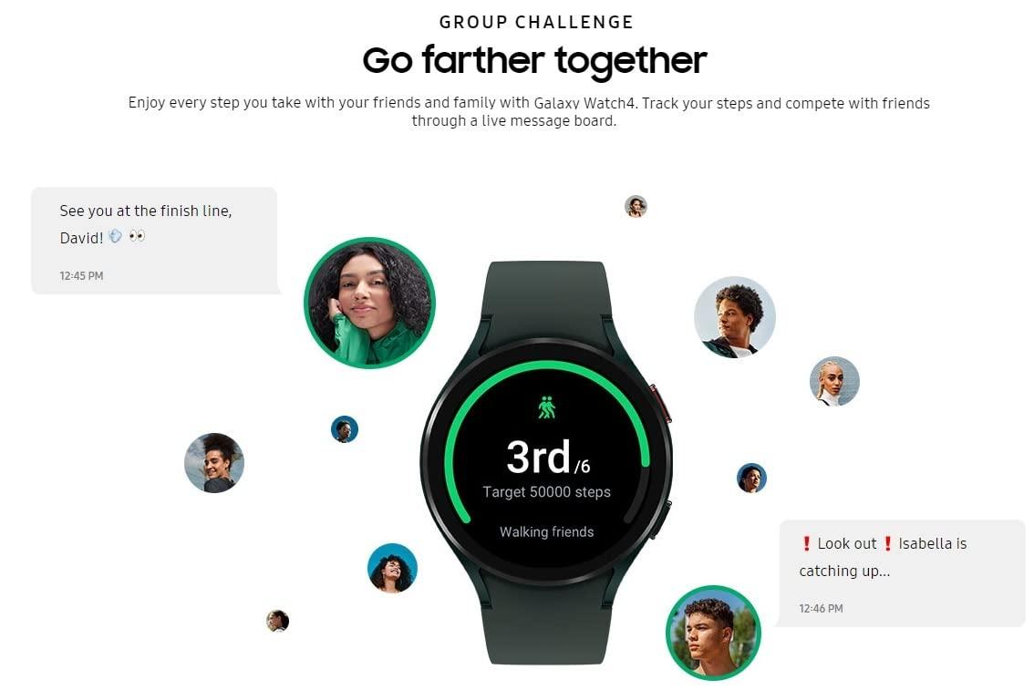 Samsung Galaxy Watch4 Aluminum Smartwatch 44mm LTE - Black (Renewed) - Image 7