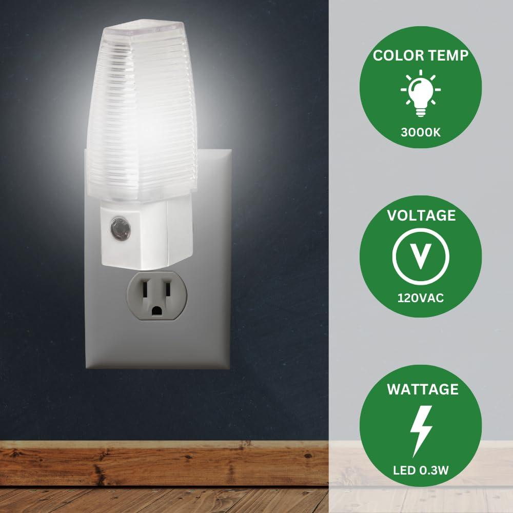 MaxLite Plug in Night Light Dusk to Dawn, White - Image 6