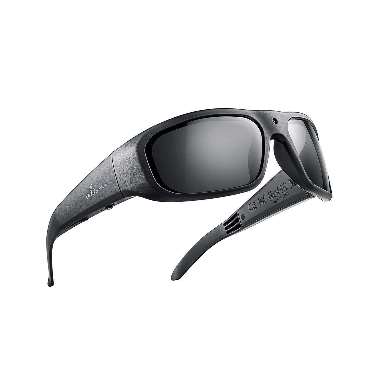 OhO 32GB Camera Glasses, 24M Resolution 1080P Smart Glasses with UV400 Sunglasses Lens for Outdoor Sport, Unisex