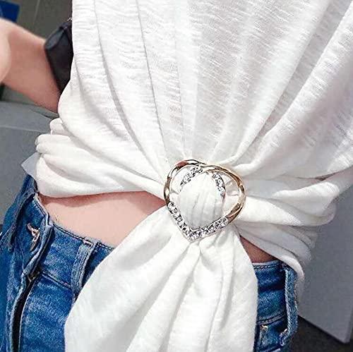 3 Pack Metal Tshirt Clips and Rings 1.9 Inch Large T-shirt Clip Scarf Ring for Girl Women - Image 4