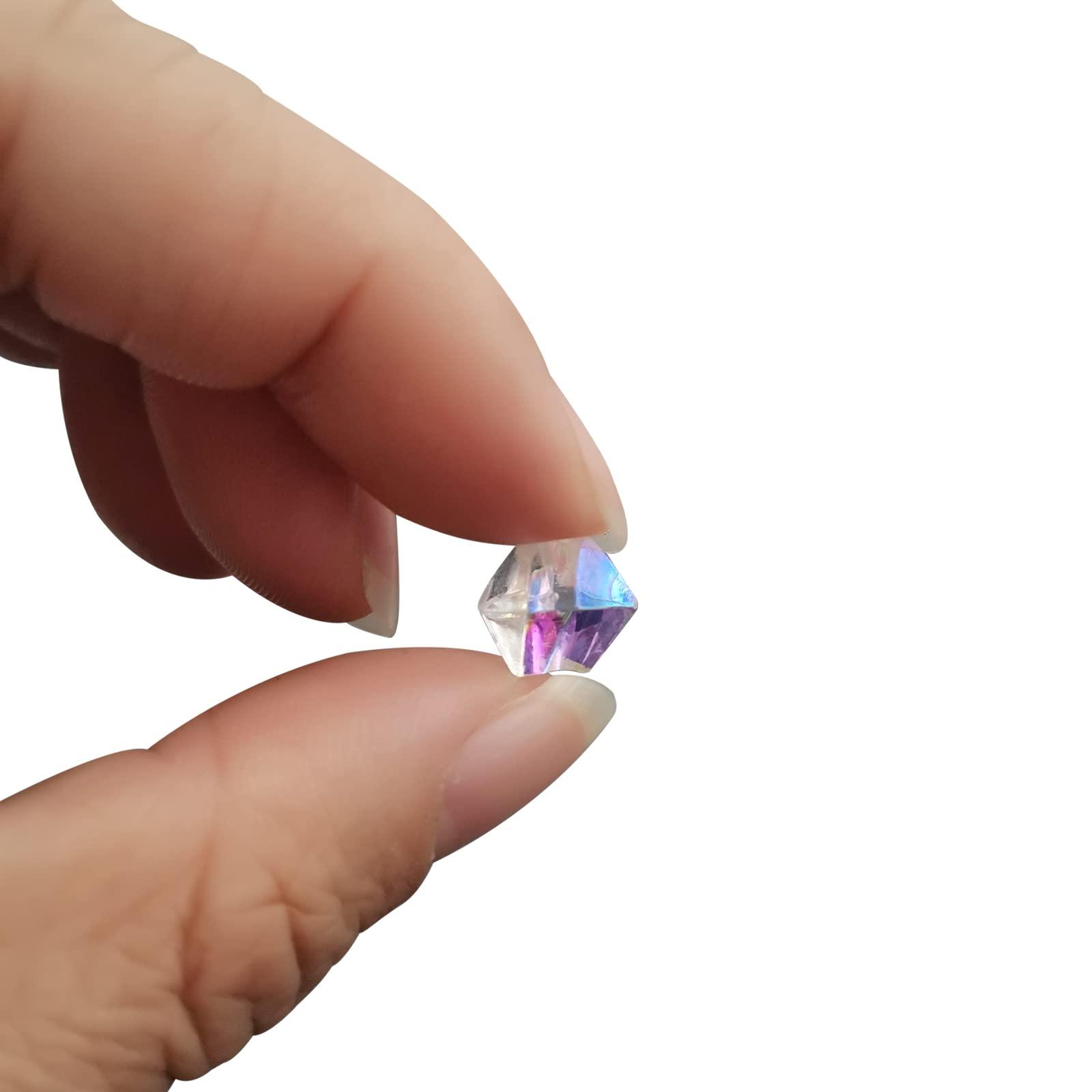 LYFJXX Iridescent Vase Filler, 1400 PCS 6 * 9 mm Acrylic Ice Cubes Acrylic Gem Plastic Diamonds Acrylic Table Centerpiece - Image 3
