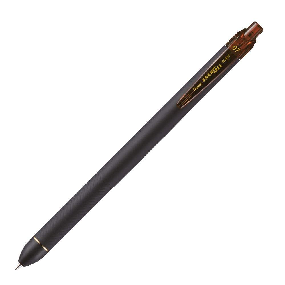 Pentel Energel Gel Pen Black 0.7mm Brown BL437R1-E - Image 1