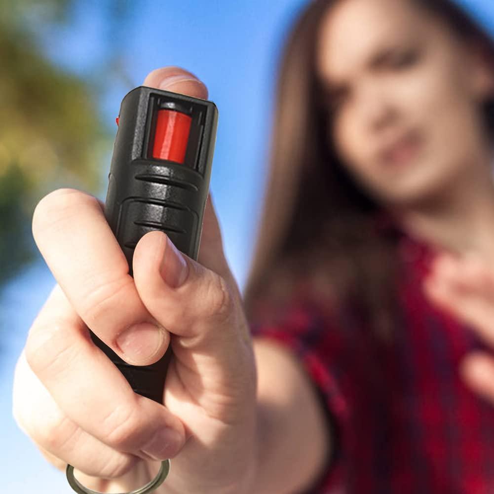 Police Strength OC Defense Pepper Spray Gel Safety Keychain for Easy Carry and Fast Access Finger Grip for More Accurate Strength Pepper Spray - Image 7