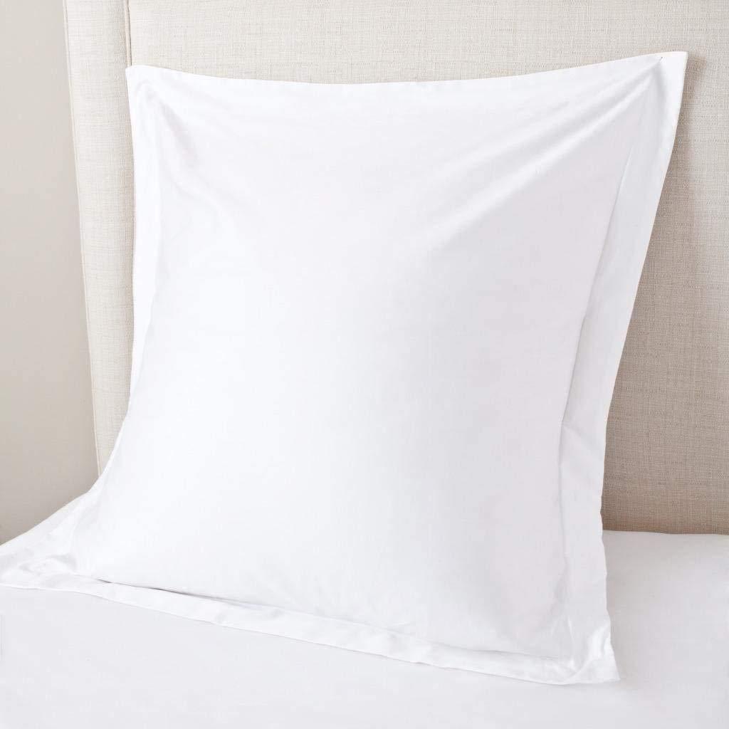 Euro Sham Covers 26x26 Set Of 2 White 600 Thread Count 100% Egyptian Cotton Pack Of 2 Euro 26x26 Pillow Covers Cushion Cover Cases Soft Skin Friendly European Size Decorative Square Pillow Shams