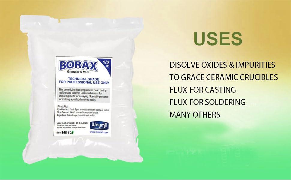 Borax Flux 1/2 Pound Melting Gold Silver Crucible Glaze Jewelry Casting 8oz - Image 7