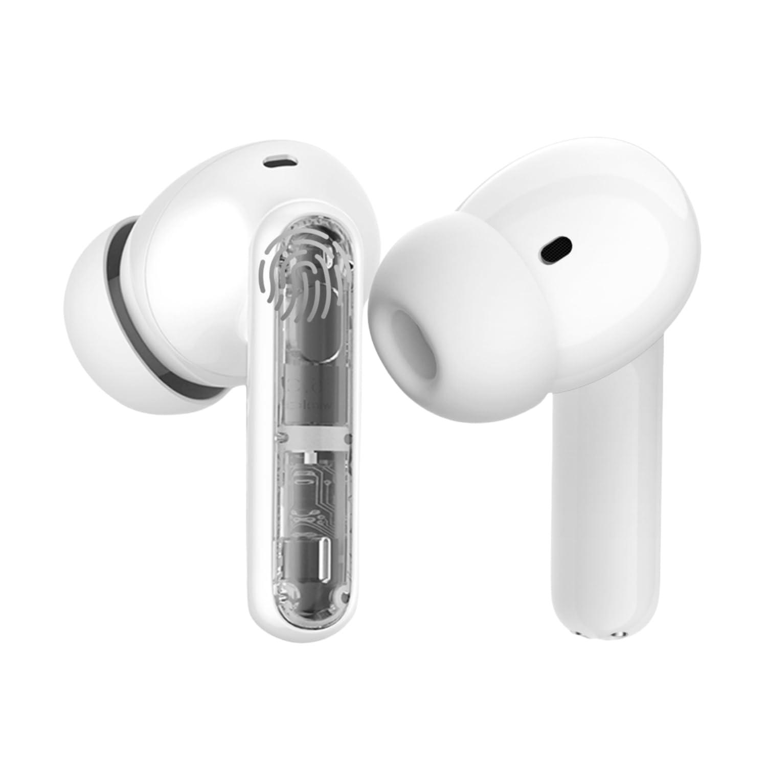 AIgetopANC Wireless Earbuds P1 PRO with Translucent Style, Bluetooth Headphones with Clear Call Mics, IPX7 Waterproof Ear Buds Deep Bass Wireless Earphones, 30H Compatible with Samsung TV Android iOS