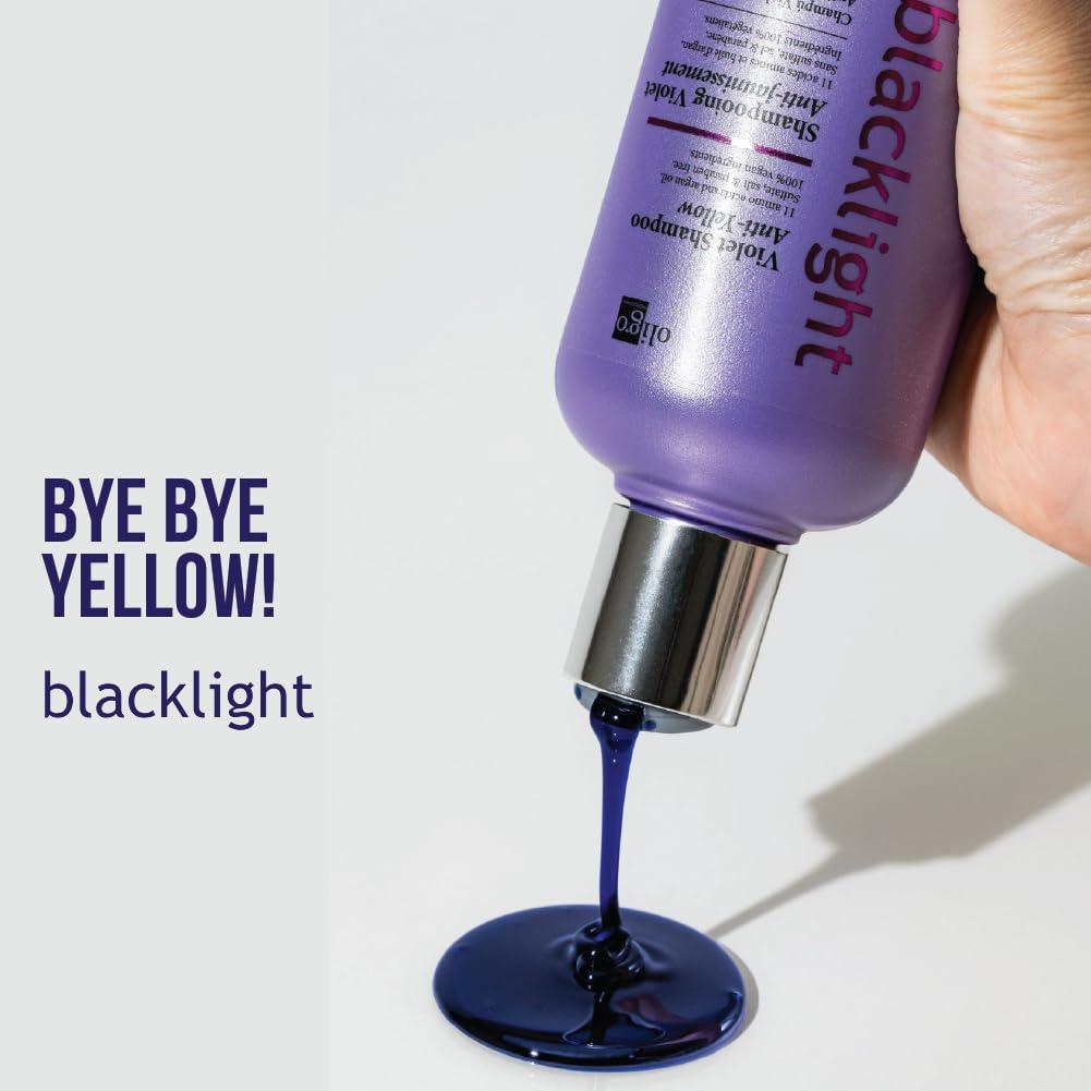 Oligo Professionnel - Blacklight Violet Shampoo - Sulfate-Free Purple Shampoo for blondes - Vegan - Eliminate Yellow Tones - Refresh Faded Highlights - Argan oil - Hydrating Formula - 8.5oz - Image 2
