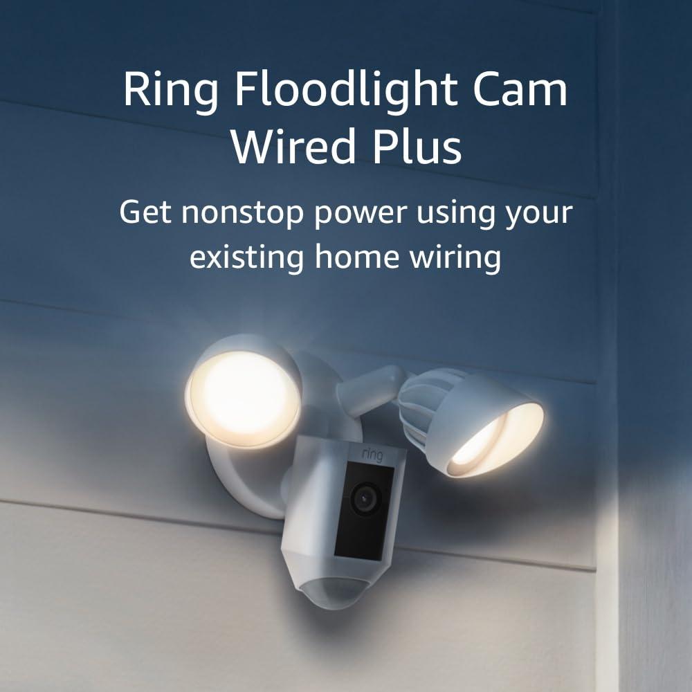 Ring Floodlight Cam Wired Plus (newest model), Home or business security, day or night in 1080p HD, White - Image 8